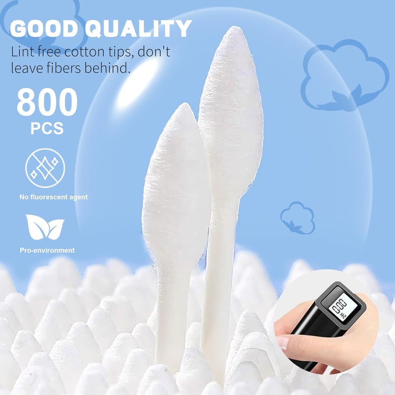 BODFPPC Pointed Tip Cotton Swabs, 800 Count Double Precision Tips with Paper Stick, Cotton Buds for Makeup, Personal Care, Crafts - Image 3